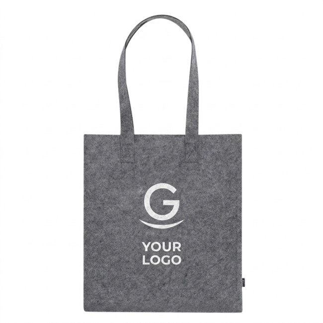 Shopper in Feltro e RPET Personalizzate - Borsa ecologica personalizzabile in feltro RPET con maniglie rinforzate