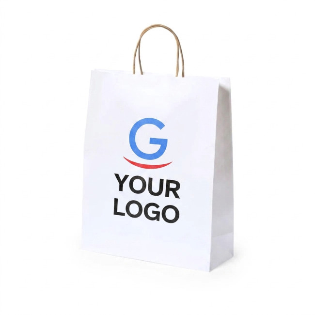 Shopper in Carta Personalizzata - Borsa ecologica personalizzabile manici rinforzati soffietto laterale
