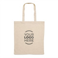 Borsa in cotone naturale personalizzabile  con manici lunghi