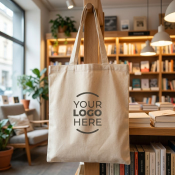 Shopper personalizzate con logo - Borsa in cotone naturale personalizzabile  con manici lunghi