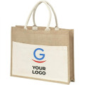 Borsa in juta personalizzabile Impression con rivestimento interno in cotone