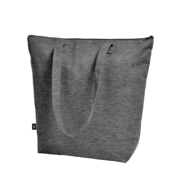 Shopper personalizzabile Halfar in poliestere e jersey con chiusura lampo