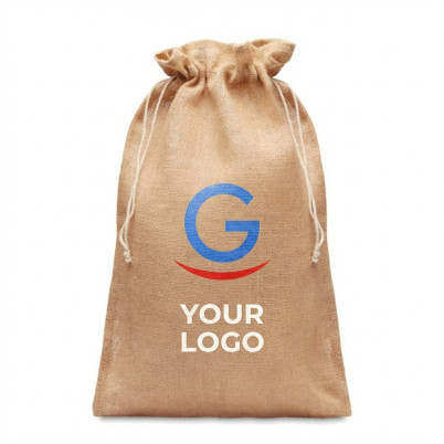 Borsa Juta personalizzabile cordino chiusura 30x47x47 cm resistente