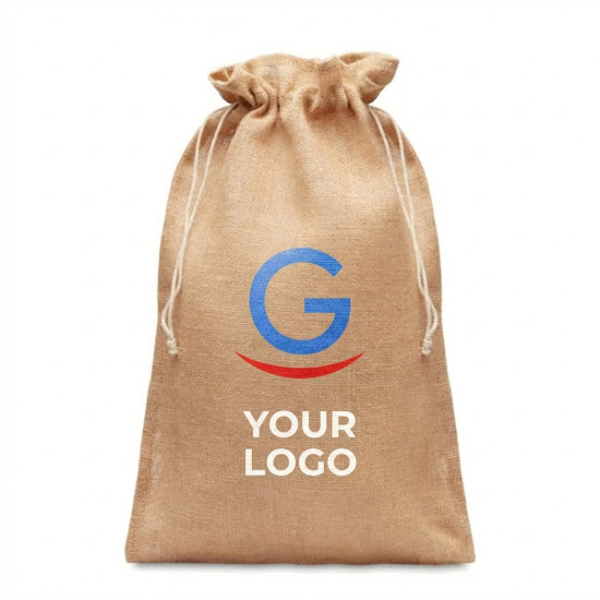Borsa Juta personalizzabile cordino chiusura 30x47x47 cm resistente