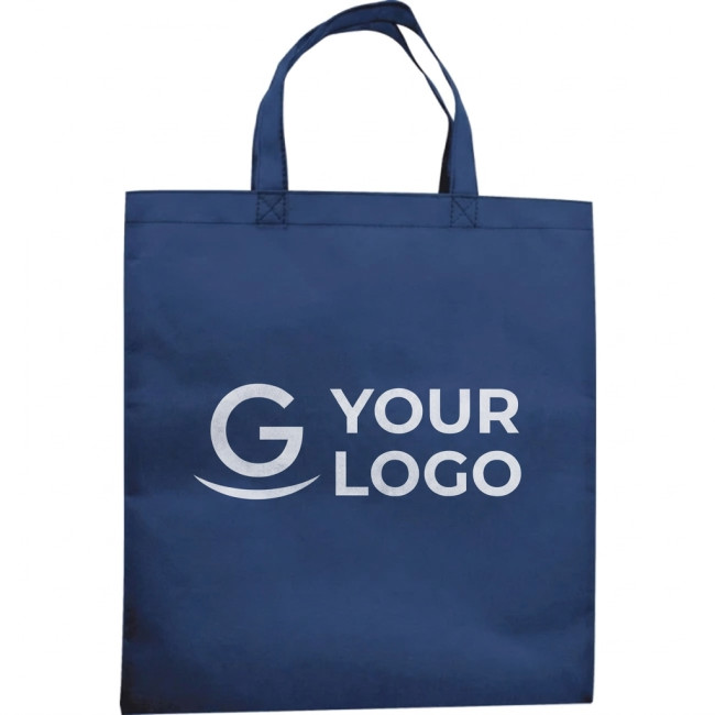 Shopper personalizzate con logo - Borsa manici corti personalizzabile in TNT con stampa del logo aziendale