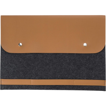 Borsa per laptop personalizzabile Impression in feltro RPET con tracolla regolabile