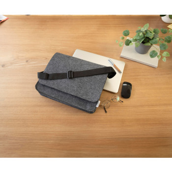 Borse personalizzate con logo - Borsa per laptop Layla | Feltro riciclato | 15 pollici | Velcro
