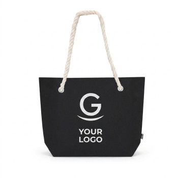 Shopper in Feltro e RPET Personalizzate - Borsa personalizzabile in feltro riciclato con maniglie in corda cotone