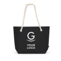 Borsa personalizzabile in feltro riciclato con maniglie in corda cotone