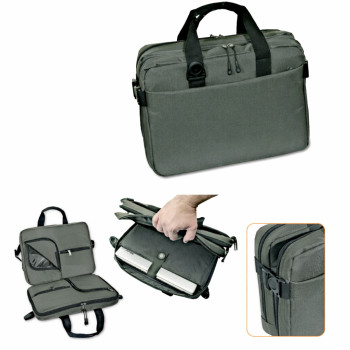 Borsa porta PC personalizzata con logo - Borsa porta computer personalizzabile tracolla regolabile nylon 420D