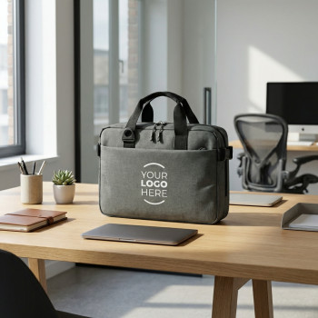Borsa porta PC personalizzata con logo - Borsa porta computer personalizzabile tracolla regolabile nylon 420D