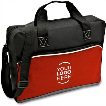 Borsa porta PC personalizzata con logo - Borsa porta PC personalizzabile in polyester 600D con tracolla regolabile