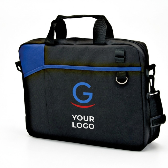 Borsa portadocumenti personalizzabile in poliestere 600D con tasca zip