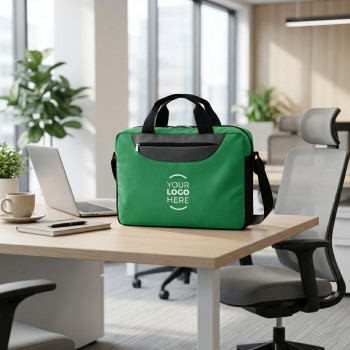 Borse personalizzate con logo - Borsa portadocumenti personalizzabile poliestere 600D con tracolla regolabile