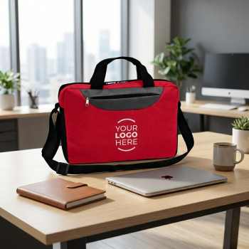 Borse personalizzate con logo - Borsa portadocumenti personalizzabile poliestere 600D con tracolla regolabile