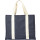 Borsa shopping personalizzabile Impression in denim con soffietti laterali