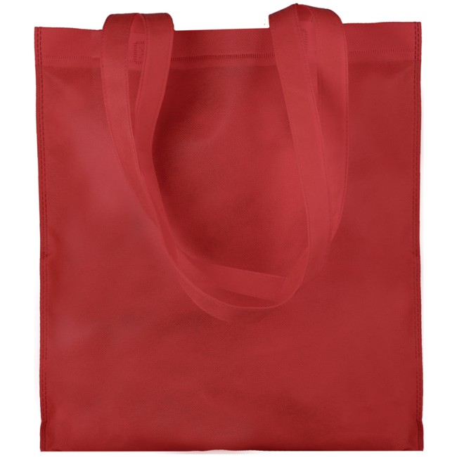 Shopper personalizzate con logo - Borsa shopping  in TNT, colorata, manici lunghi  cucitura termica