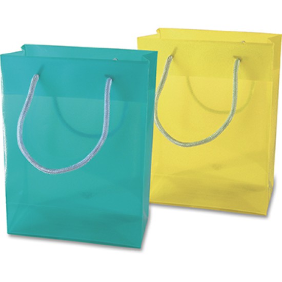 Borsa  shopping translucida in colore verde pratica ed elegante.