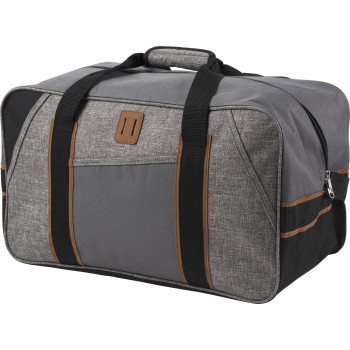 Borsa da palestra personalizzata - Borsa sportiva Rochelle | Polycanvas 600D | Dettagli in similpelle