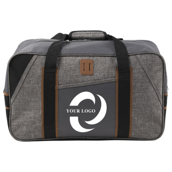Borsa da palestra personalizzata - Borsa sportiva Rochelle | Polycanvas 600D | Dettagli in similpelle