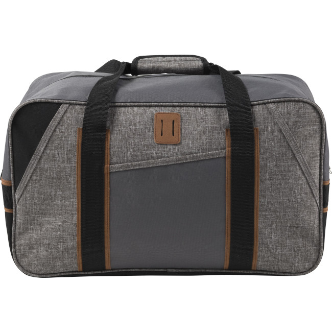 Borsa da palestra personalizzata - Borsa sportiva Rochelle | Polycanvas 600D | Dettagli in similpelle