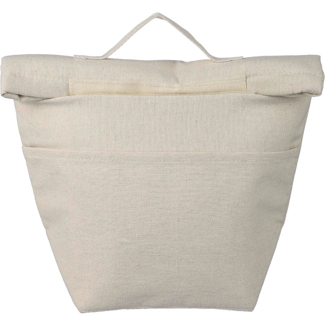 gadget ecologici con logo - Borsa termica Faith | Cotone riciclato 220 g/m² | Chiusura roll-top