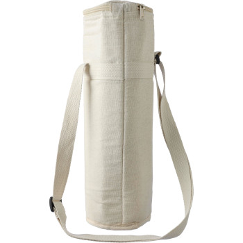 gadget ecologici con logo - Borsa termica per bottiglie in cotone riciclato 270 g/m2 Eugene