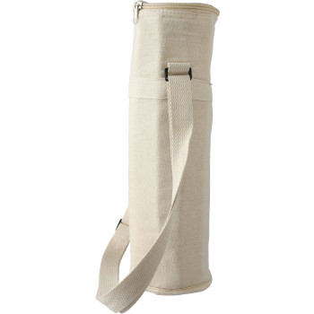 gadget ecologici con logo - Borsa termica per bottiglie in cotone riciclato 270 g/m2 Eugene