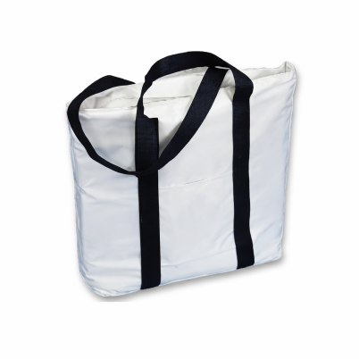 Borsa termica personalizzabile bianca con isolamento resistente e compatta