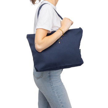 gadget ecologici con logo - Borsa tote in policotone riciclato 330 g/m2 Malina