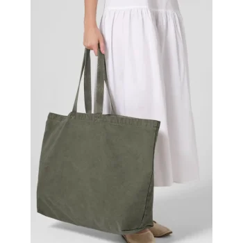 Borsa tote oversize tinta in capo