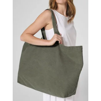 Borsa tote oversize tinta in capo