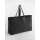Borsa tote oversize tinta in capo con base ovale