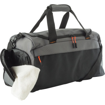 Borsa da palestra personalizzata - Borsone in poliestere 500 D bicolore Mabel