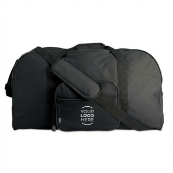 Borsa da palestra personalizzata - Borsone personalizzabile bicolore con tracolla regolabile e tasca frontale