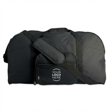 Borsone personalizzabile bicolore con tracolla regolabile e tasca frontale