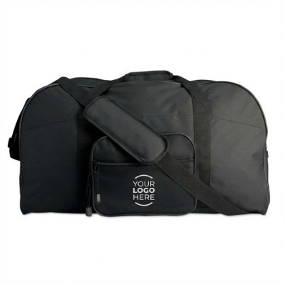 Borsone personalizzabile bicolore con tracolla regolabile e tasca frontale