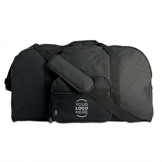 Borsa da palestra personalizzata - Borsone personalizzabile bicolore con tracolla regolabile e tasca frontale