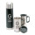 Bottiglia termica personalizzabile con due tazze in acciaio inox 500 ml