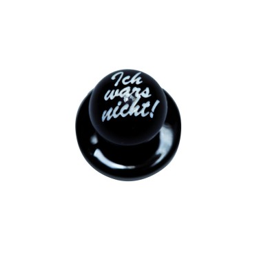 Bottoni personalizzabili Karlowsky neri con scritta Ich wars nicht personalizzabili