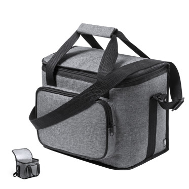 Borsa frigo personalizzabile in tessuto RPET 600D con tracolla regolabile