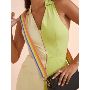 Boutique Adjustable Bag Strap personalizzabile Bag Base in tela con metallo dorato