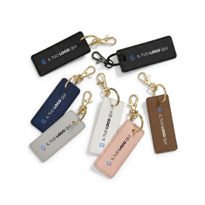 Boutique Key Clip personalizzabile Bag Base simil-pelle PU effetto saffiano