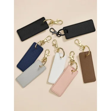 Boutique Key Clip personalizzabile Bag Base simil-pelle PU effetto saffiano
