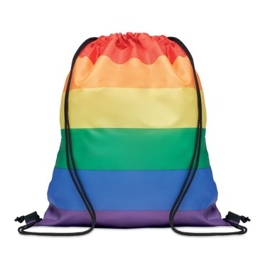 Zaino personalizzato con logo - BOW - Sacca in RPET arcobaleno