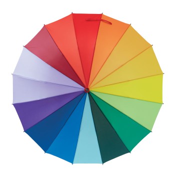Ombrelli da passeggio personalizzati con logo - BOWBRELLA - Ombrello arcobaleno 27 pollici