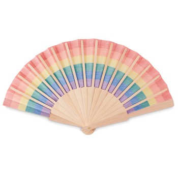 BOWFAN - Ventaglio in legno arcobaleno