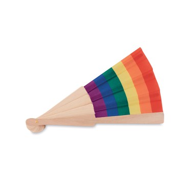 BOWFAN - Ventaglio in legno arcobaleno