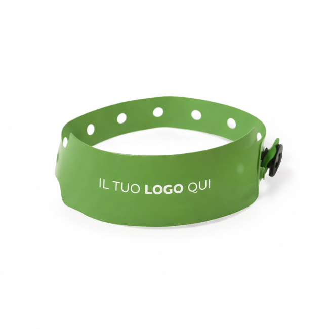 Braccialetti identificativi personalizzati con logo - Braccialetto personalizzabile con chiusura di sicurezza in pvc colorato