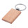 Portachiavi personalizzabile legno naturale con anello piatto robusto